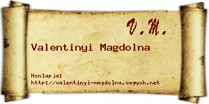 Valentinyi Magdolna névjegykártya